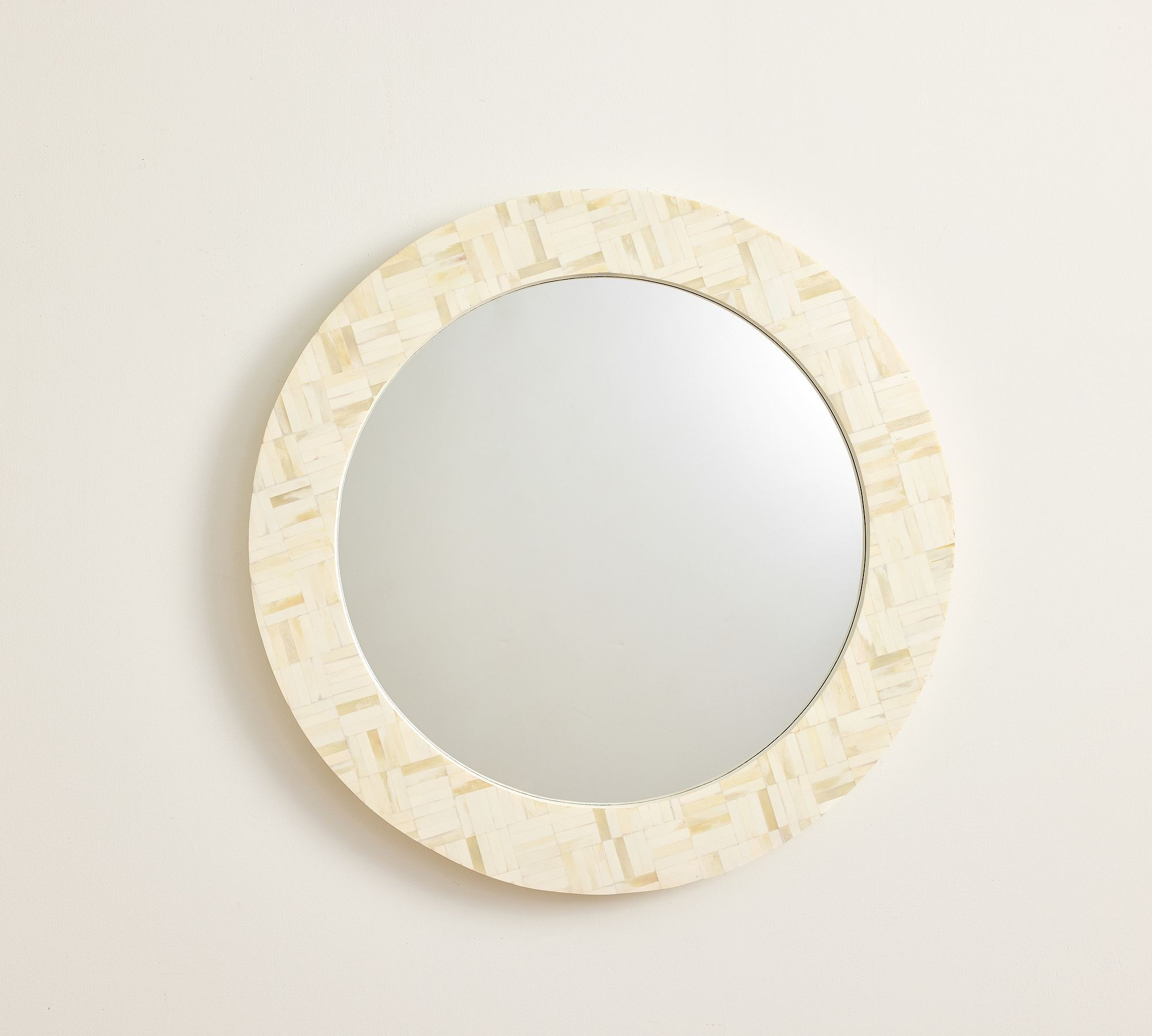 Larsen Bone Round Mirror | Pottery Barn (US)