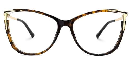 Zeelool Blue Light Blocking Glasses, Cat Eye Glasses Frame for Women Eyeglasses with Clear Lenses ZJGX368841-02B Tortoise | Amazon (US)