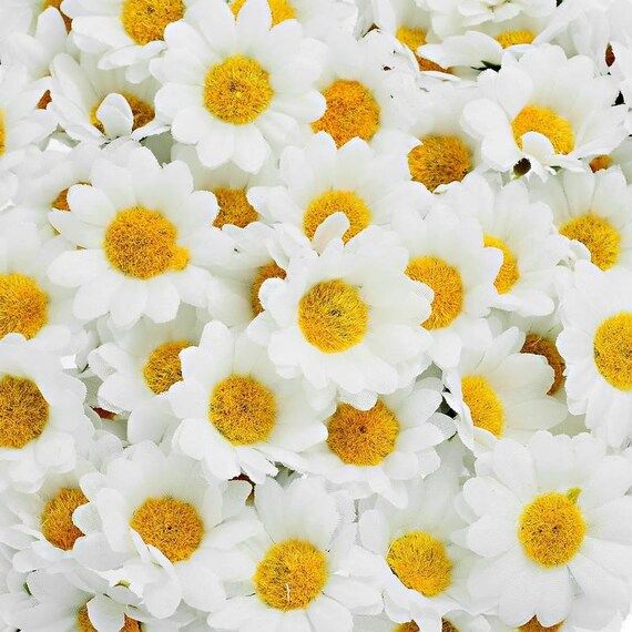 100PCs Artificial Flowers Party Wedding Home Flowers for Decoration Silk Mini White Daisy Flower ... | Etsy (US)