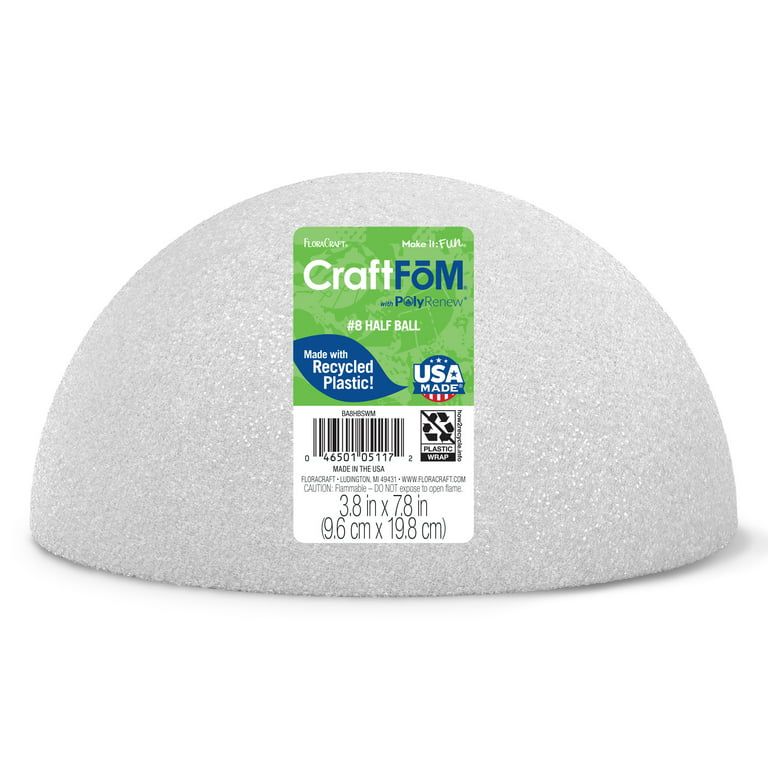 FloraCraft CraftFōM Half Ball 3.8" x 7.8" White | Walmart (US)