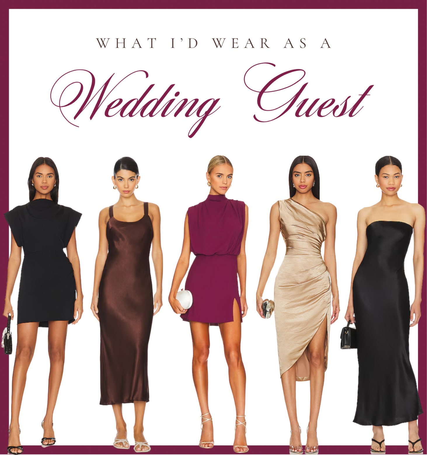What I’d wear as a wedding guest!!! 🤎 🤍 🖤

LTK Wedding / LTK Wedding Guest / Wedding Guest Dress / Black Dress / Brown Dress 

#LTKWedding #LTKStyleTip #LTKSeasonal