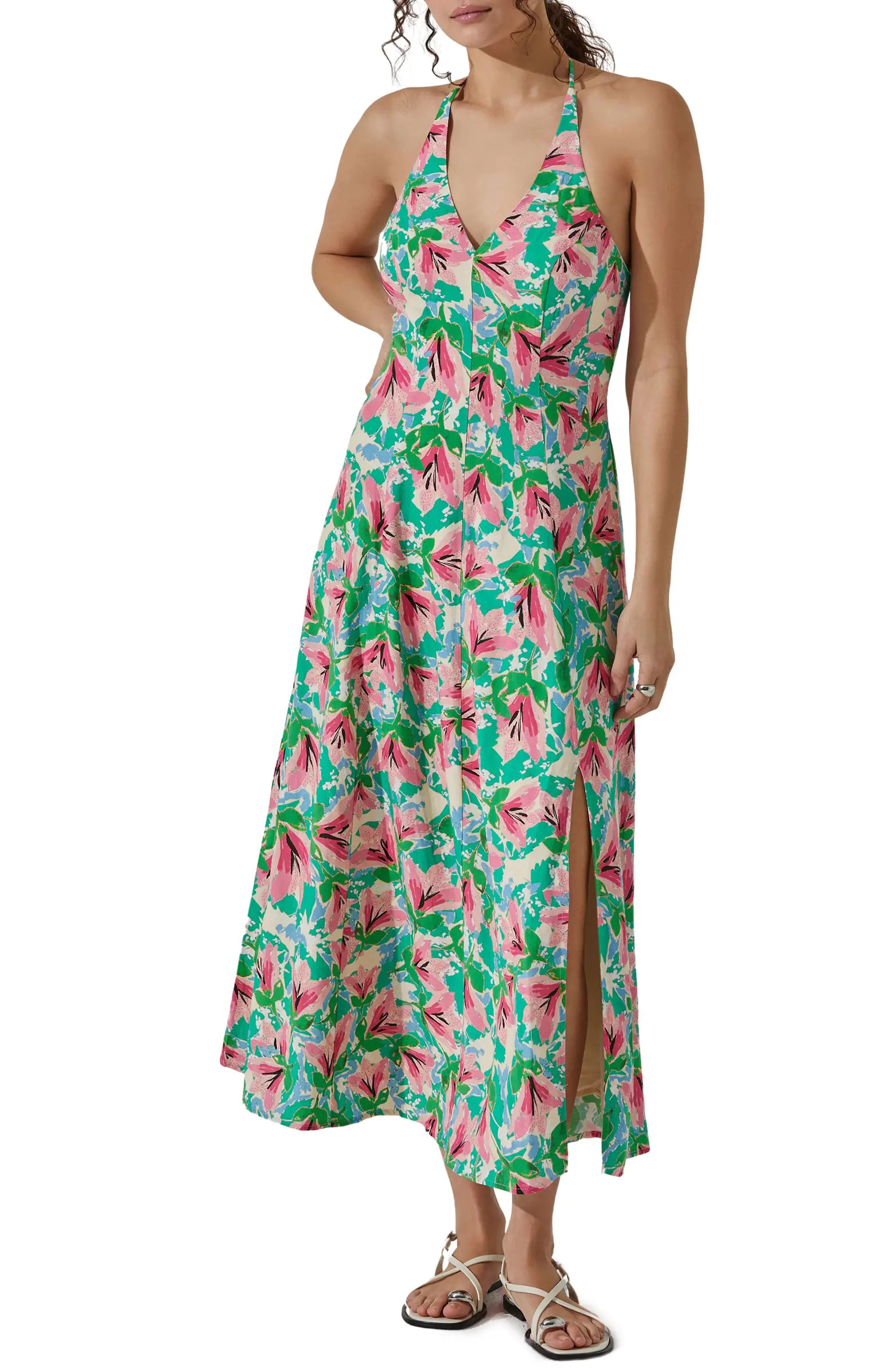 ASTR the Label Floral Print Halter Dress | Nordstrom | Nordstrom