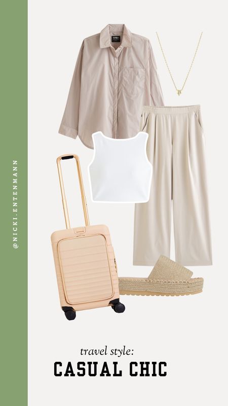 Casual chic travel outfit idea for you! Love these swishy trousers from AF

Travel outifts, Abercrombie, vacation outfits, what to wear on a plane, nicki entenmann 

#LTKSeasonal #LTKtravel #LTKstyletip