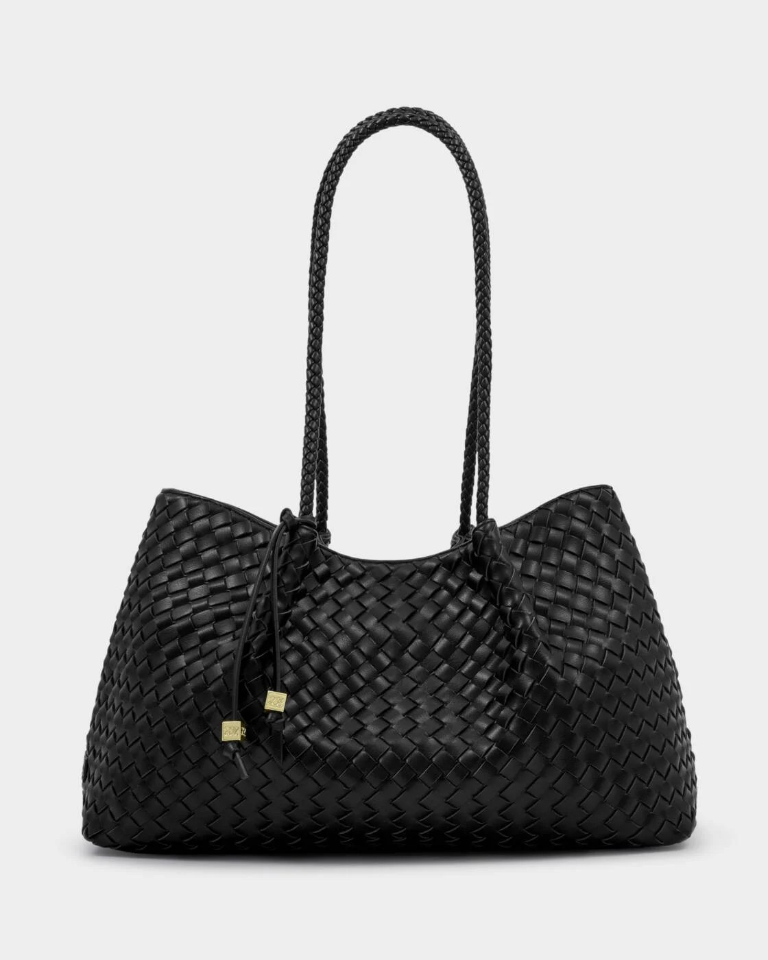 Nova Hand Woven Small Shoulder Tote in Black | Katie Loxton Ltd. (UK)