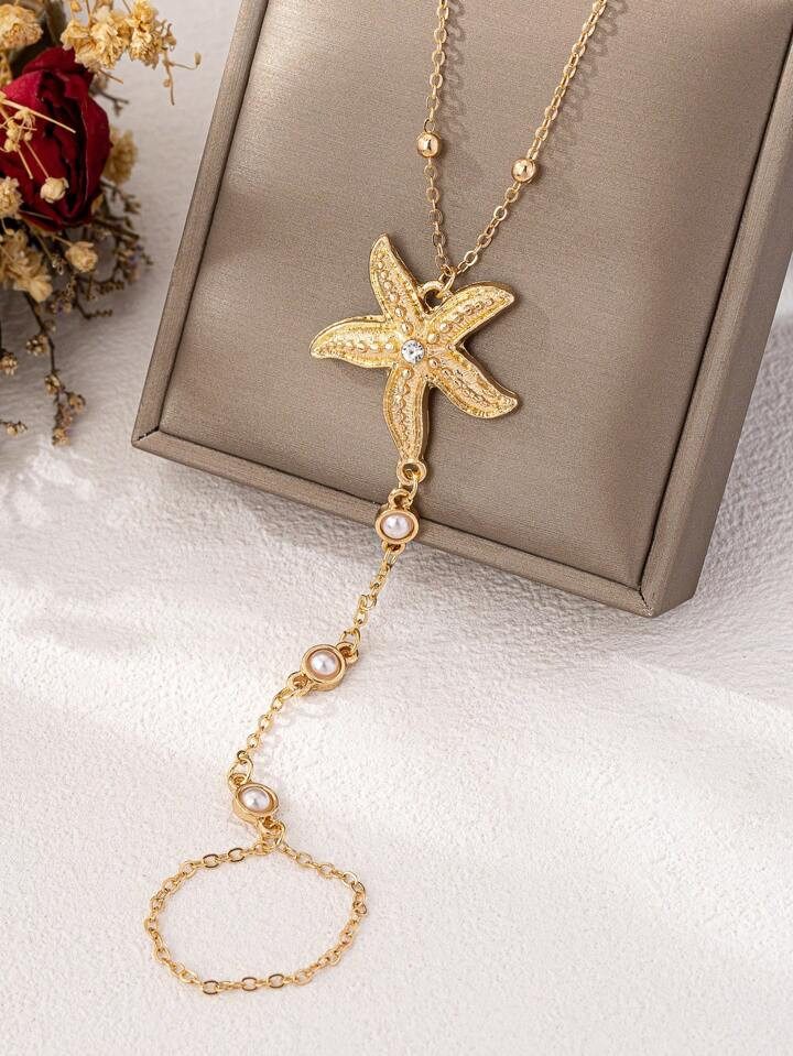 1 st. Modieuze minimalistische zeester parel kralen midi ringen armband, alledaagse vrouwen acces... | SHEIN