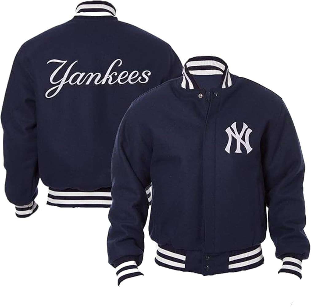 H&D Clothing Mens New Letterman Yankees York Varsity Jacket Mens NY College Baseball Varsity Bomb... | Amazon (US)