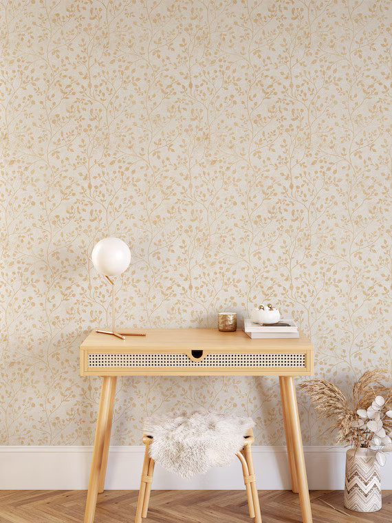 Peel and Stick Wallpaper Terracotta Wallpaper Beige Wallpaper | Etsy | Etsy (US)