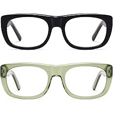 AMOMOMA Square Reading Glasses for Women Trendy Readers Blue Light Blocking Spring Hinge Stylish ... | Amazon (US)