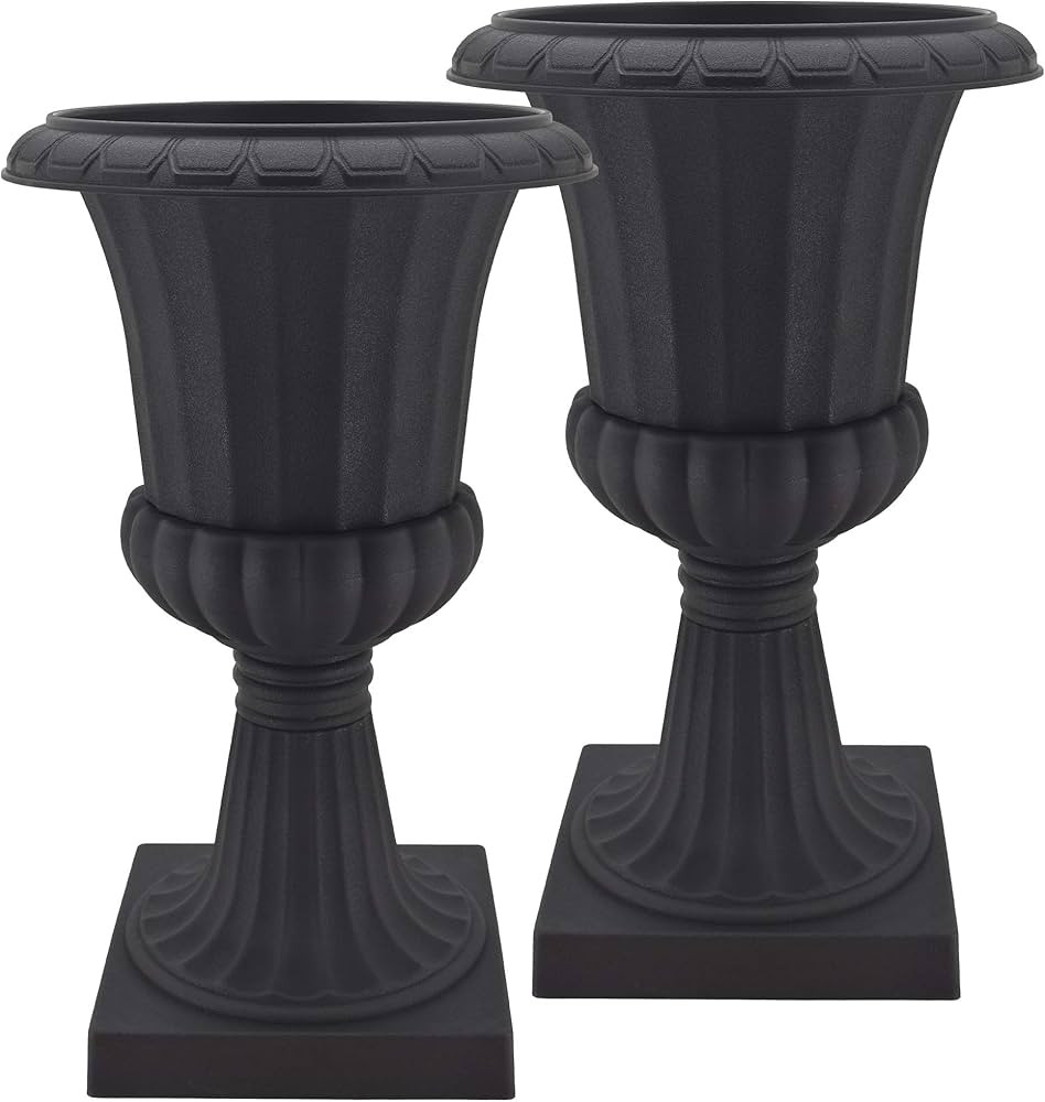 Arcadia Garden Products PL51BK-2 Deluxe Plastic Urn(Pack of 2), Black | Amazon (US)