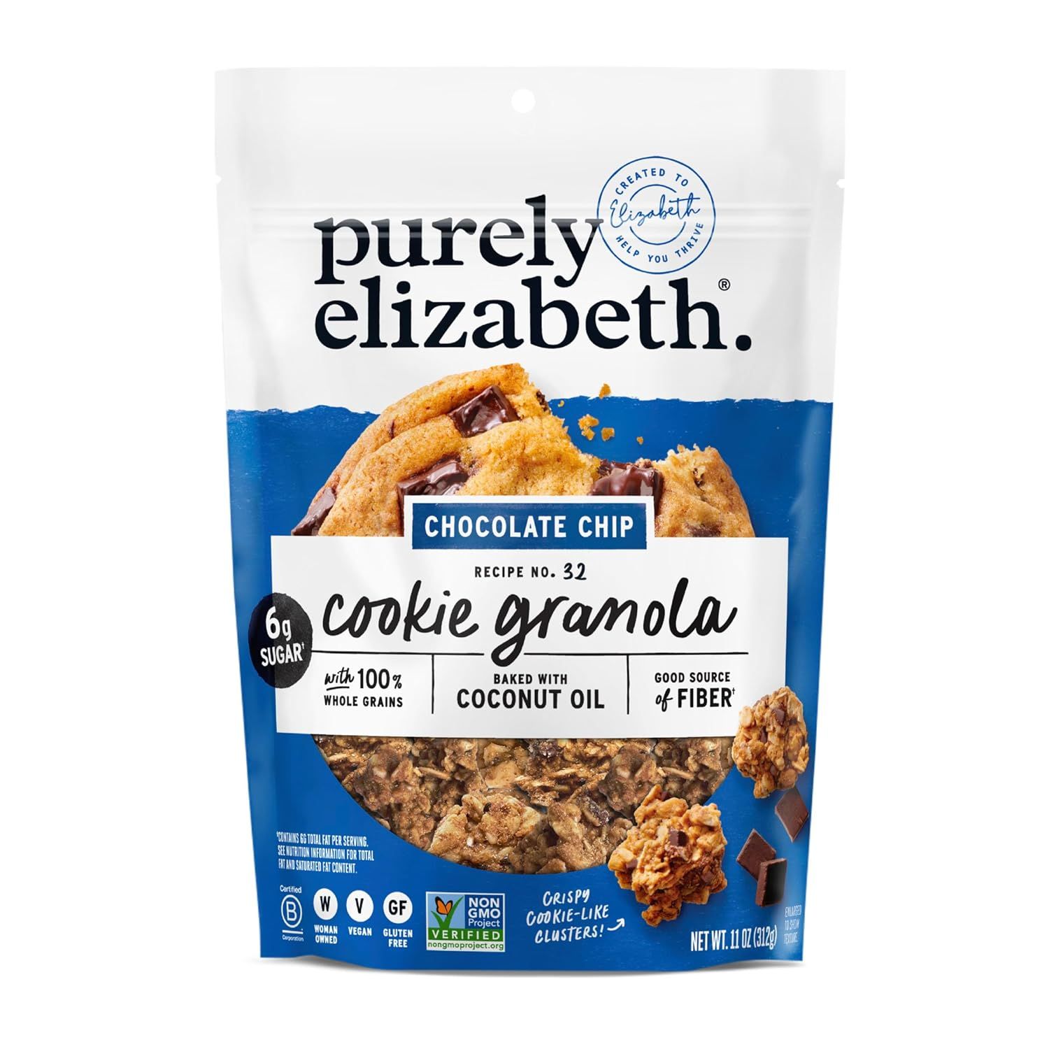 Purely Elizabeth Cookie Granola Chocolate Chip, 11 oz | Amazon (US)