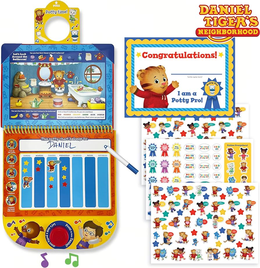 Daniel Tiger Potty Training Reward Chart, Potty Time With Daniel! Workbook Includes Stories, Acti... | Amazon (US)