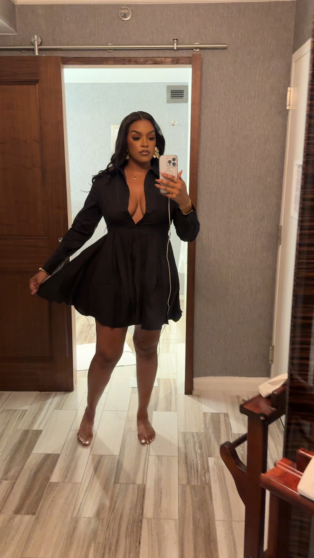 This original Black collar shirt dress is from Fashionnova but I found some similar with a flare. It buttons all the way up, I just didn’t button it when trying it on. It’s very cute! And can be styled many ways! 

#LTKMidsize #LTKFindsUnder50 #LTKStyleTip