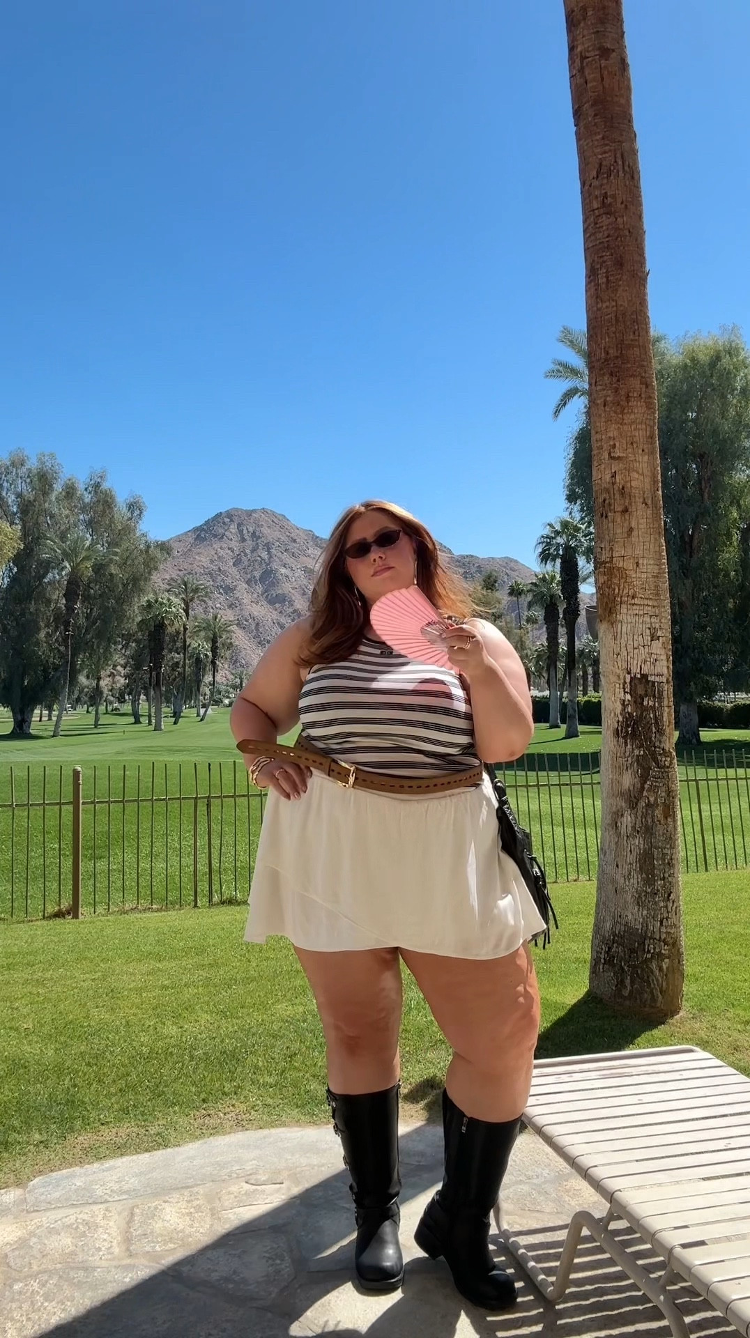 Coachella day 1 outfit!! Loved how this turned out for festival season. 

Ganni tank (not linkabke) - 4X
Torrid flowy skort- 3X
Belt - penningtons (not linkable) 

#LTKspring #LTKfestival #LTKplussize