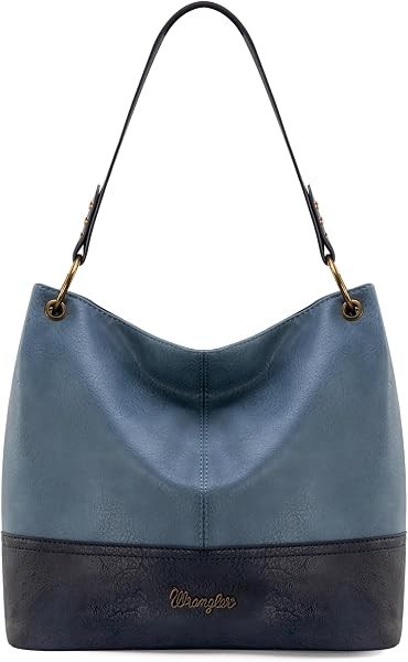 Wrangler Hobo Bags for Women Vegan Leather Top Handle Shoulder Purses and Handbags | Amazon (US)