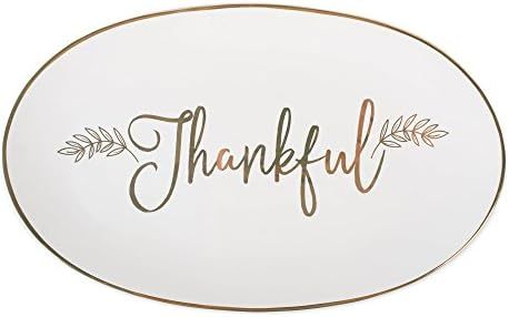 DII Winter Season Dishware Holiday Baking, Platter, 19x15, Thankful | Amazon (US)