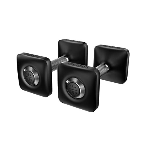 Peloton Dumbbells | Ergonomically Designed Pair of Cast Iron Weights With Urethane Coating and Nonslip Grip, Available in Set of Two - 15 lb | Amazon (US)
