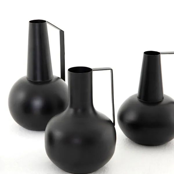 Aleta Vases, Set Of 4 Iron Matte Black | Scout & Nimble