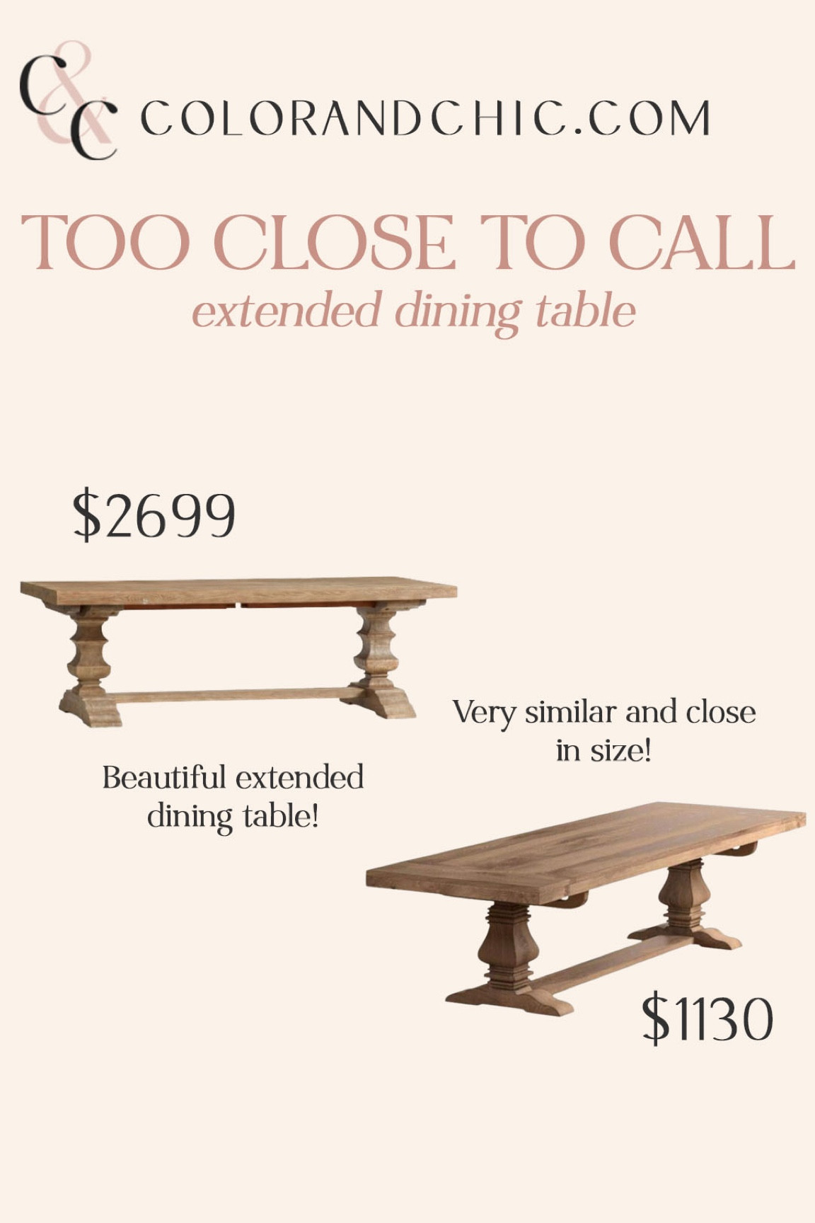 Two dining tables that would look stunning in the dining room or kitchen. I love the neutral look and that they extend to fit more guests 

#LTKstyletip #LTKhome