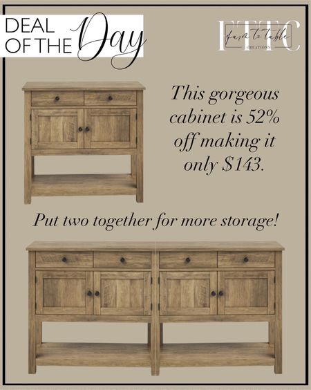 Deal of the Day. Follow @farmtotablecreations on Instagram for more inspiration.

This is such a beautiful statement piece on its own or two together. Garmon 35.4'' Console Table with Drawers and Cabinet

#LTKstyletip #LTKsalealert #LTKhome