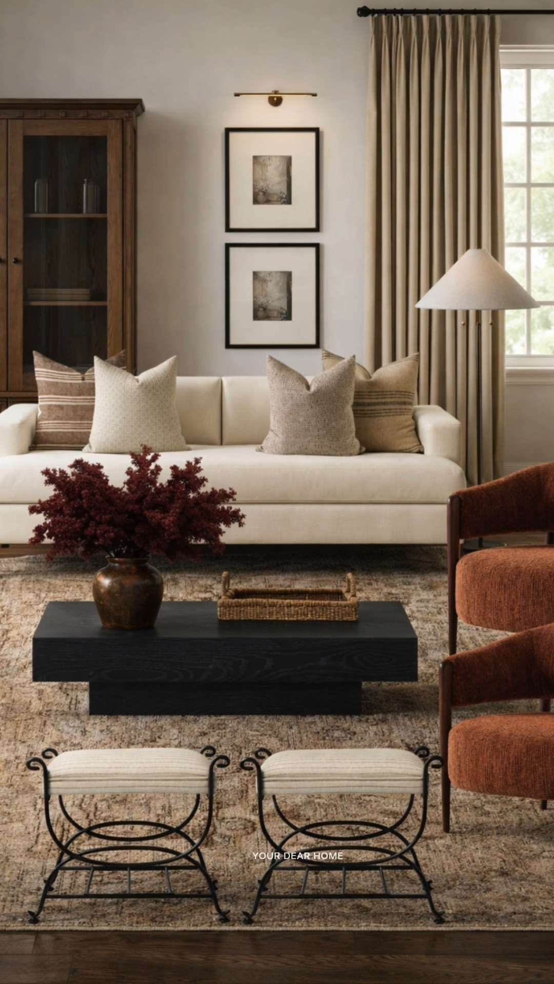 If your space leans light and airy but still feels like it’s missing something, it’s usually contrast. The darker coffee table and warm-toned chairs do all the heavy lifting here, while the rest of the palette stays soft and easy. This is how you build a look that feels layered without overdoing it. 

 #LTKHome
