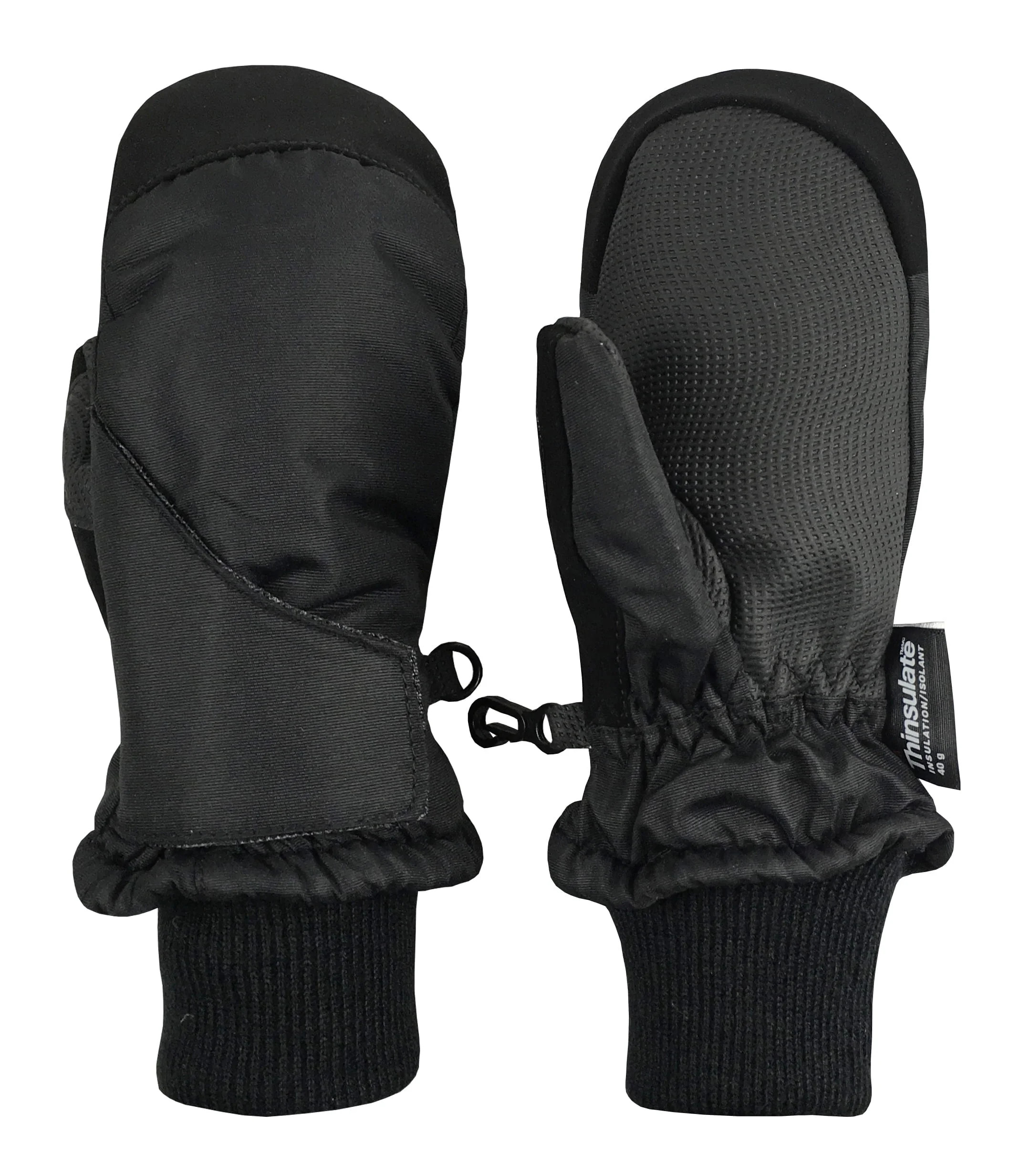 N'Ice Caps Kids Unisex Thinsulate Waterproof Winter Snow Mittens Insulated Toddler Black Youth | Walmart (US)