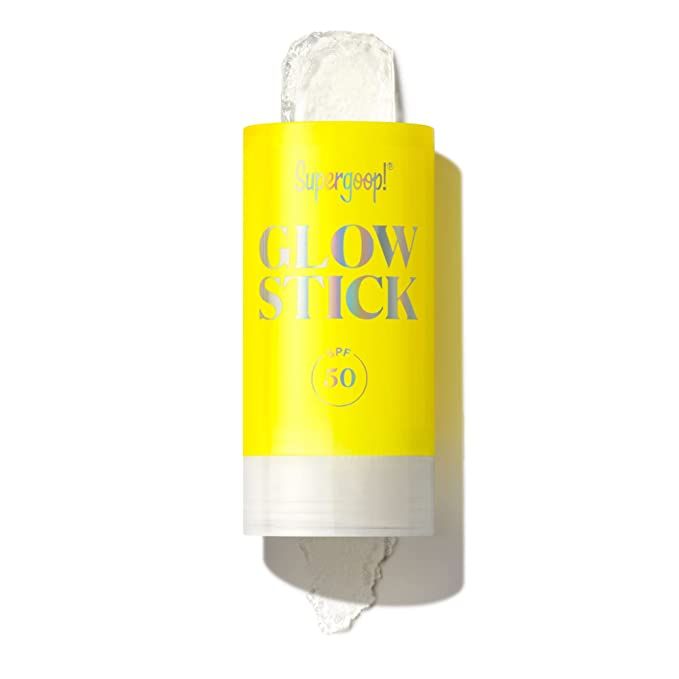Supergoop! Glow Stick, 0.70 oz - SPF 50 PA++++ Dry Oil Sunscreen Stick for Face & Body - Brighten... | Amazon (US)