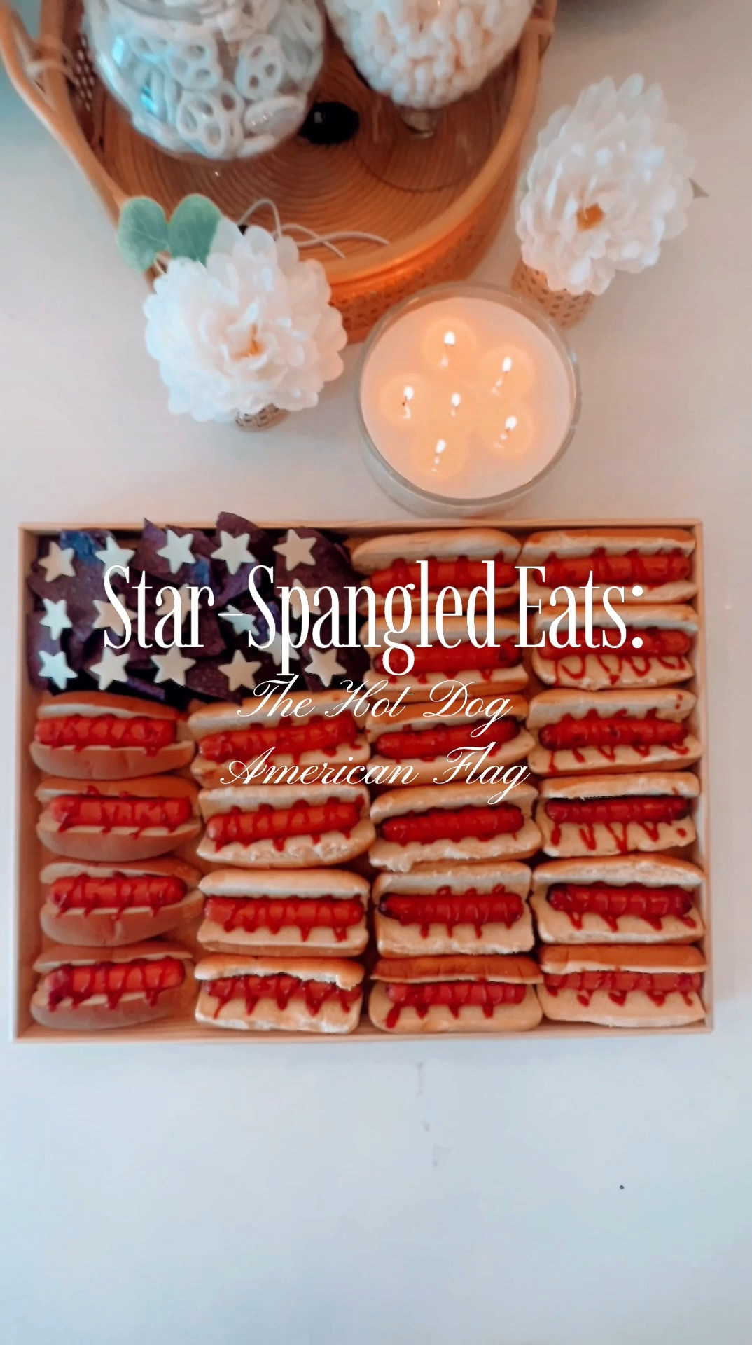 Hello, darlings! Welcome back, or if you're new here, let me catch you up—this video was filmed last year when I was flaunting a chic short hairdo in my fabulous Florida home, right before my grand move up North. I adored this presentation so much that I'm bringing it back this year!
Now, let's talk about the 4th of July—a perfect occasion to honor this marvelous country of ours 🇺🇸 and, of course, feed a crowd with flair. Enter the pièce de résistance: the American flag made of hot dogs. Yes, you heard that right. It's as delightful as it is delicious, and oh-so-easy to create.
Here's how you can dazzle your guests: First, I like my buns warm and toasty, so I pop them in the oven for a few minutes. Then, I grill all the hot dogs to perfection. The assembly is a breeze—I arrange the hot dogs and buns on a platter to resemble the stripes of the flag. For the stars, I use mozzarella cheese slices on a bed of blue tortilla chips. Voila! An edible masterpiece that was an absolute hit at my party 🎉. Until next time, stay fabulous and keep shining bright! ✨

#LTKHome #LTKSeasonal #LTKVideo