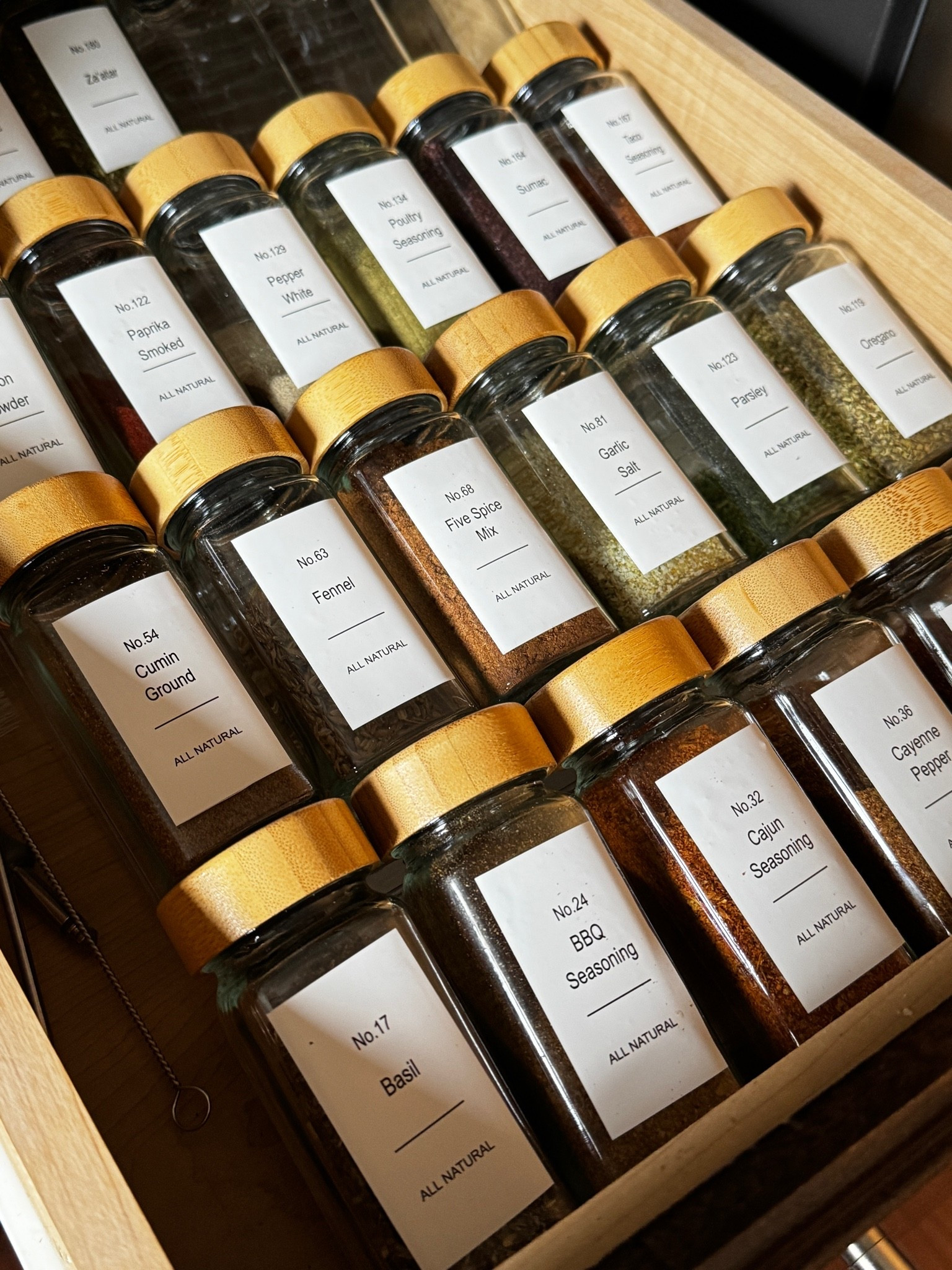 An organized spice drawer creates pure sanity! No more looking in the cabinet for a spice or buying duplicate spices because you couldn’t find it. 

It also makes it exciting to cook!

#LTKfoodie