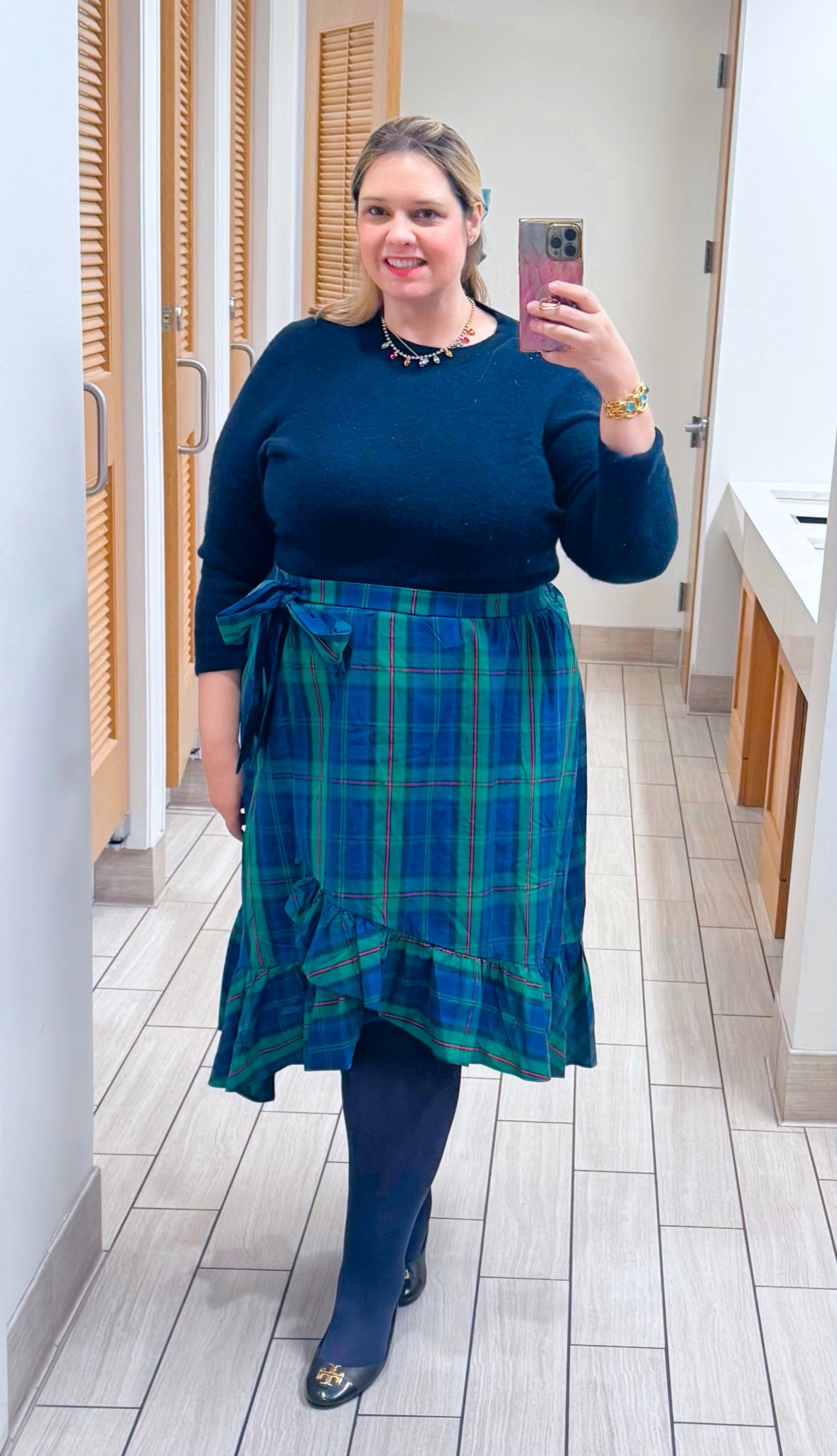 Office OOTD. I wore this skirt with a sparkly top last weekend for a night out but tights and a cashmere sweater make for nice cozy vibes 

#LTKootd #LTKBump #LTKWorkwear