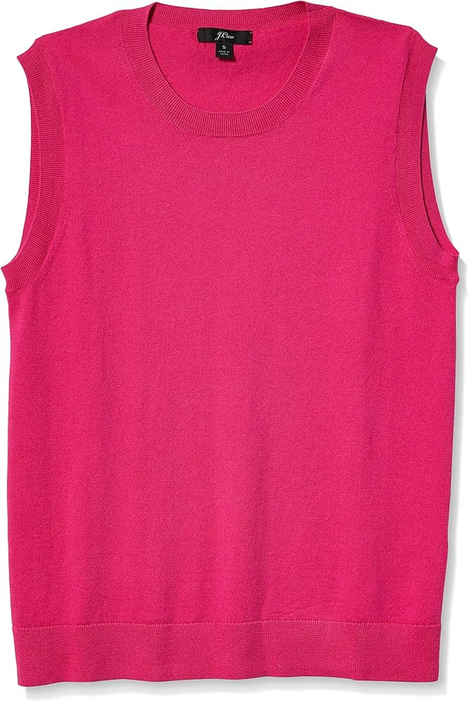 J.Crew Women's Crew Neck Knit Tank Top Sweater | Amazon (US)