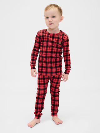 Kids & Baby Organic Brushed Cotton Holiday PJ Set | Gap (US)