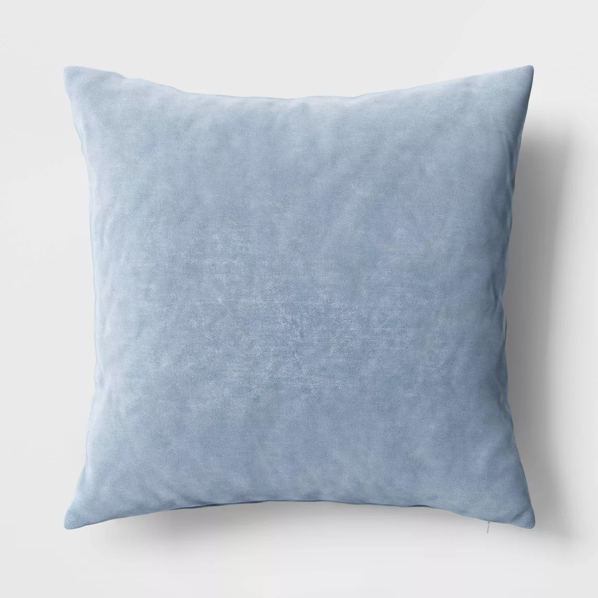 Washed Cotton Velvet Square Throw Pillow Light Blue - Threshold™: Indoor Decorative Cushion, Re... | Target