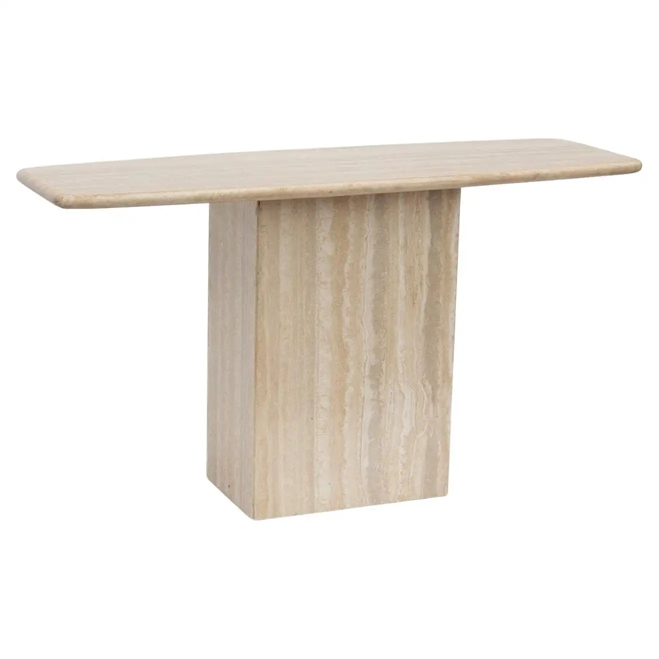 Postmodern Italian Travertine Console Table by Stone International Spa For Sale at 1stDibs | 1stDibs