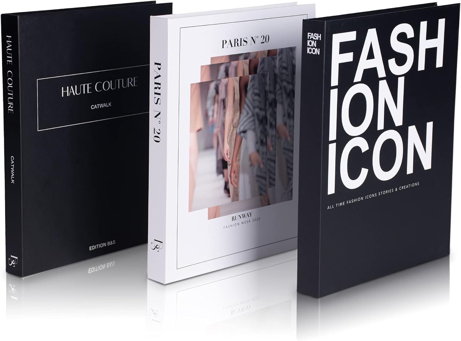 Decorative Books Set of 3 Designer Book Decor Inspired – Fake Books for Coffee Table Books Fash... | Amazon (US)