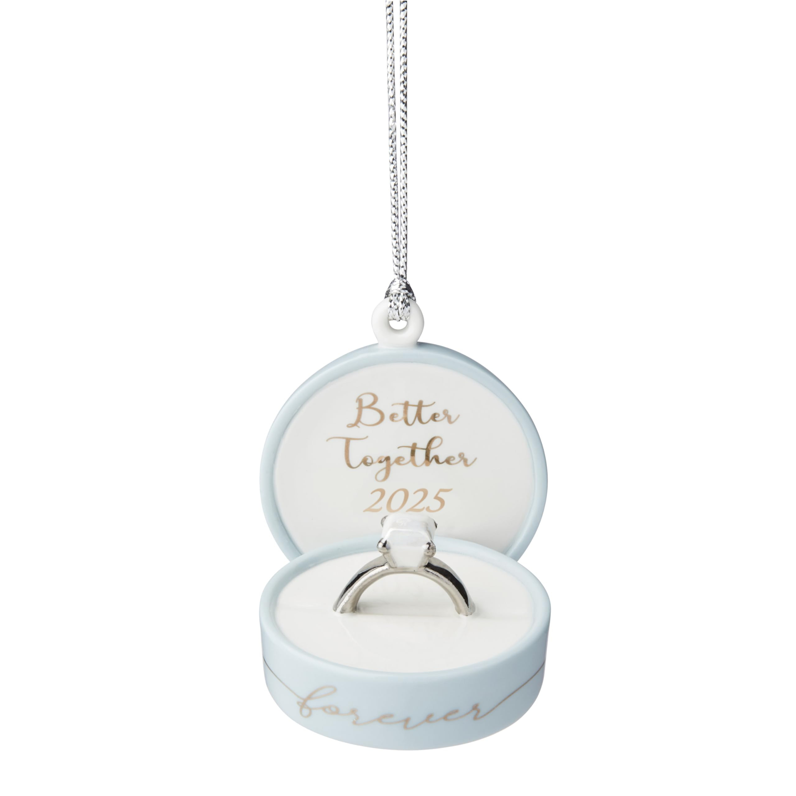 Lenox Ornament, 2025 Together Forever Porcelain Ring Box Ornament, Ring Box Design Christmas Tree... | Amazon (US)