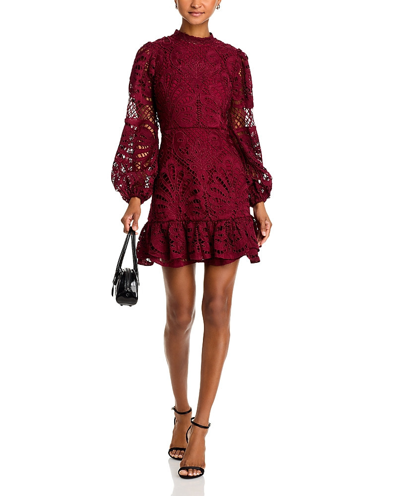 Aqua Long Sleeve Lace Dress - Exclusive | Bloomingdale's (US)