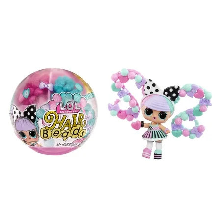 LOL Surprise Hair Beads Tots with 60+ Hair Beads, Collectible Doll, DIY Hairstyles, Hair Beads, Toy Gift Girls Age 3+ | Walmart (US)