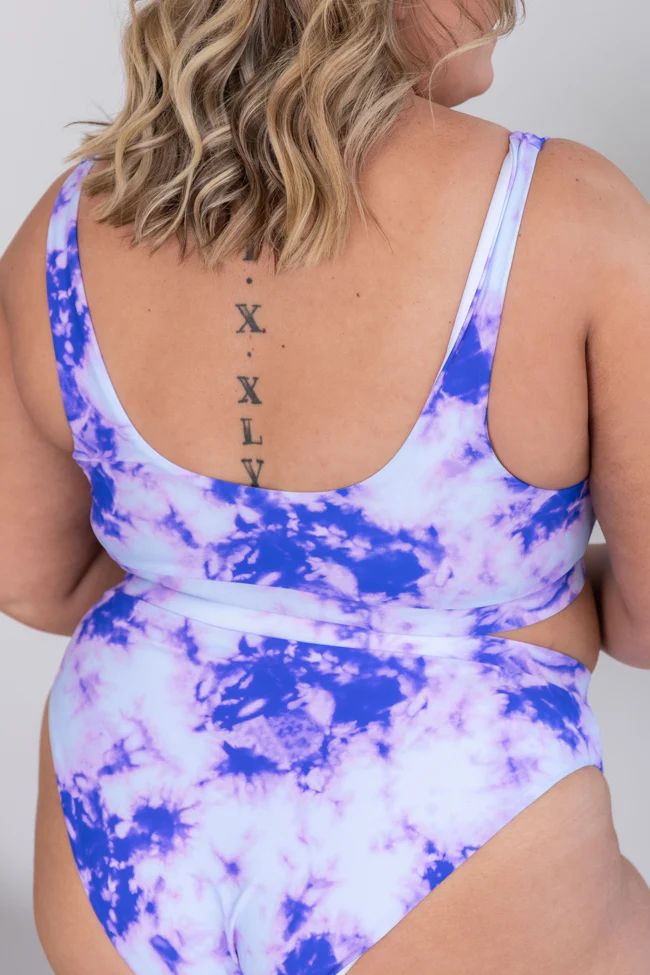 Beachside Escape Tie Dye Purple Bikini Top | The Pink Lily Boutique