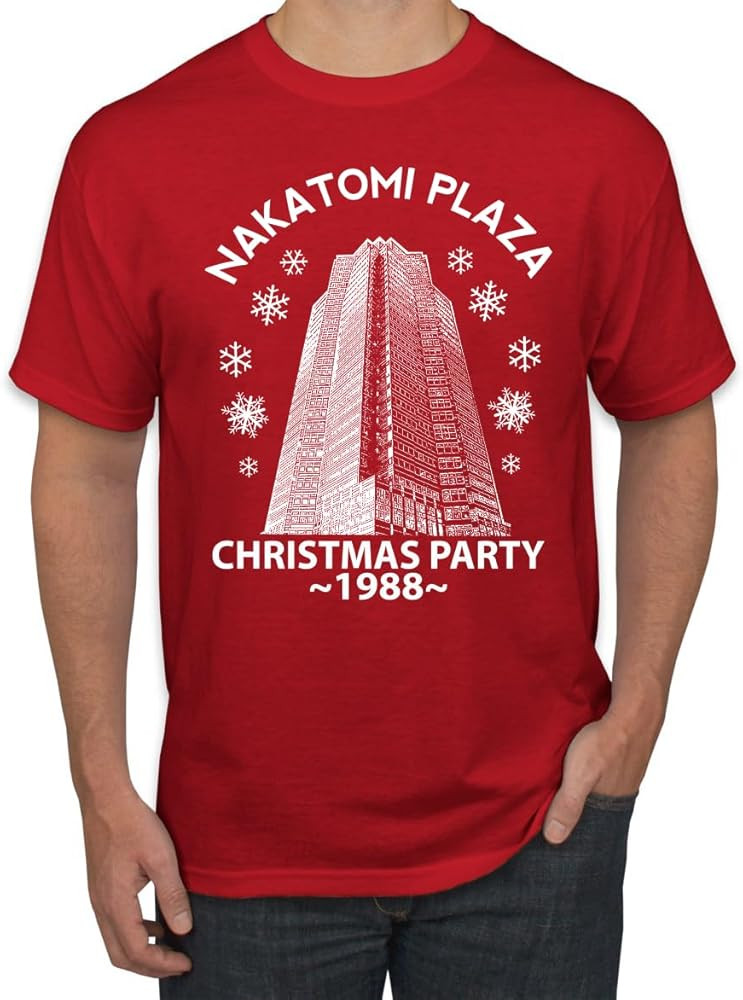 Nakatomi Plaza Christmas Party 1988 Classic McClane Die Hard Ugly Christmas Shirt | Amazon (US)