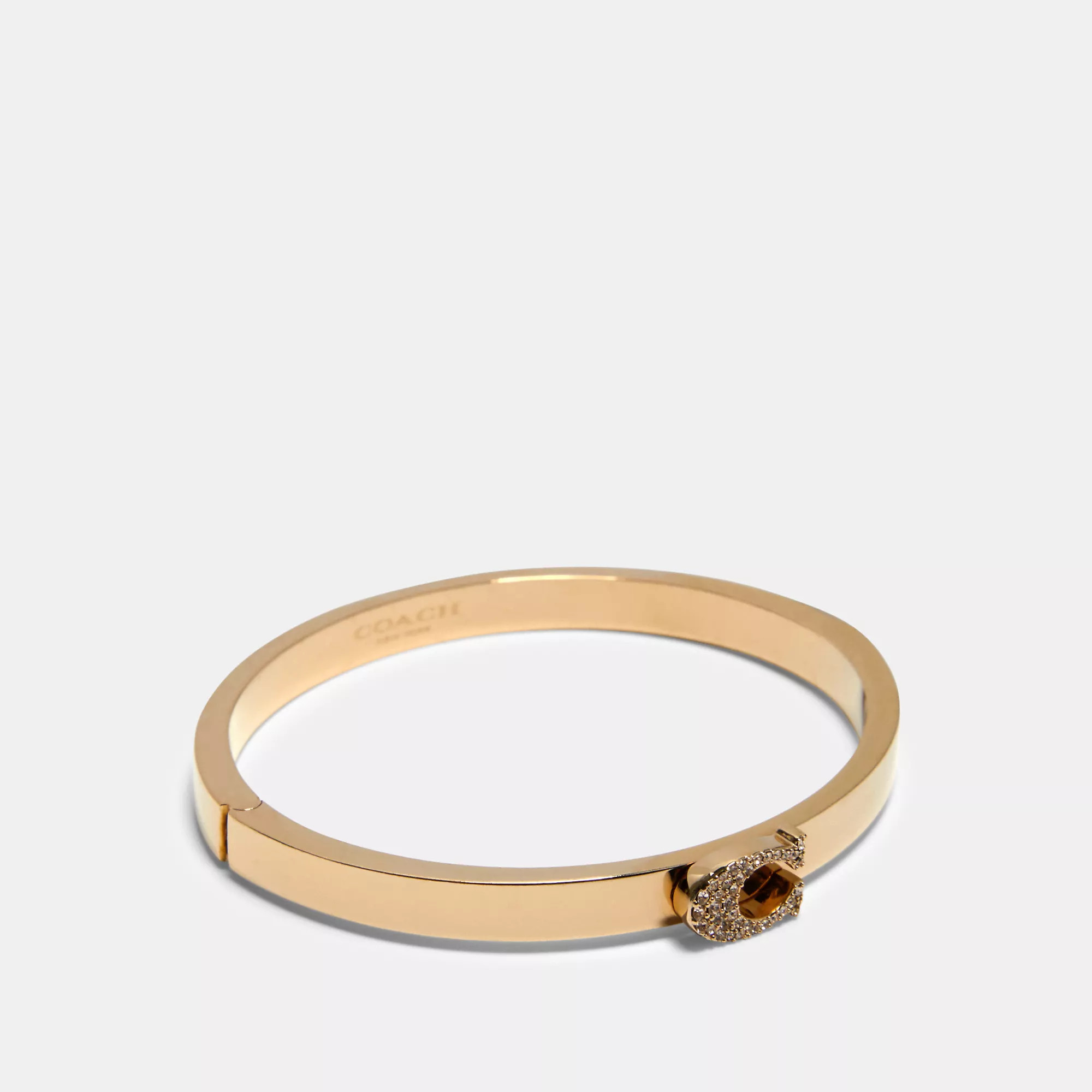 Pave Signature Hinged Bangle | Coach Outlet CA