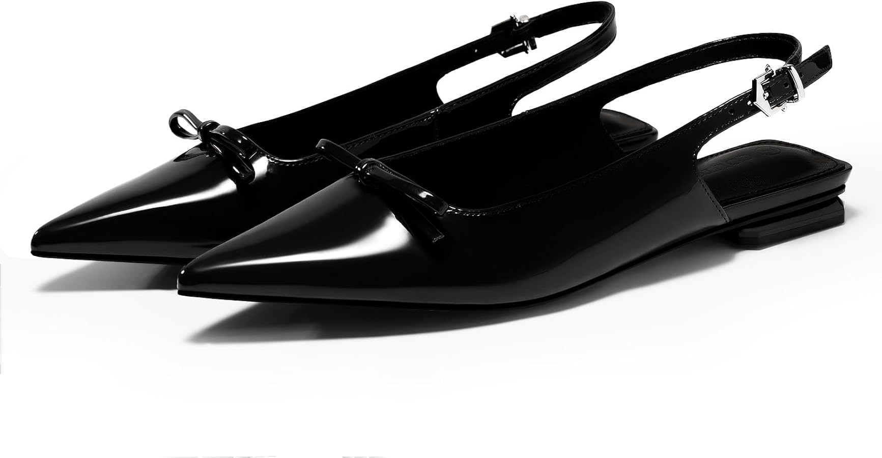 Coutgo Womens Slingback Flats Bow Slip on Dress Shoes Buckle Comfortable Ballet Flats Pointed Toe... | Amazon (US)
