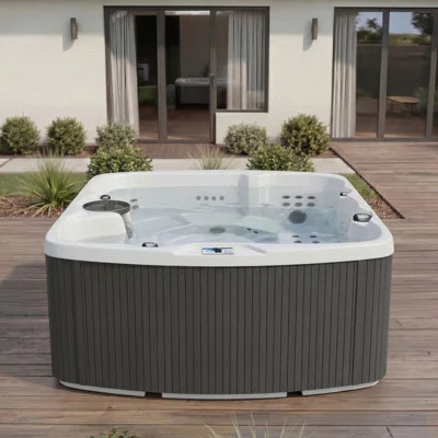 Lifesmart Spas Leganza 230 Volt 6-Person 90-Jet Rectangle Hot Tub with Ozonator | Wayfair North America
