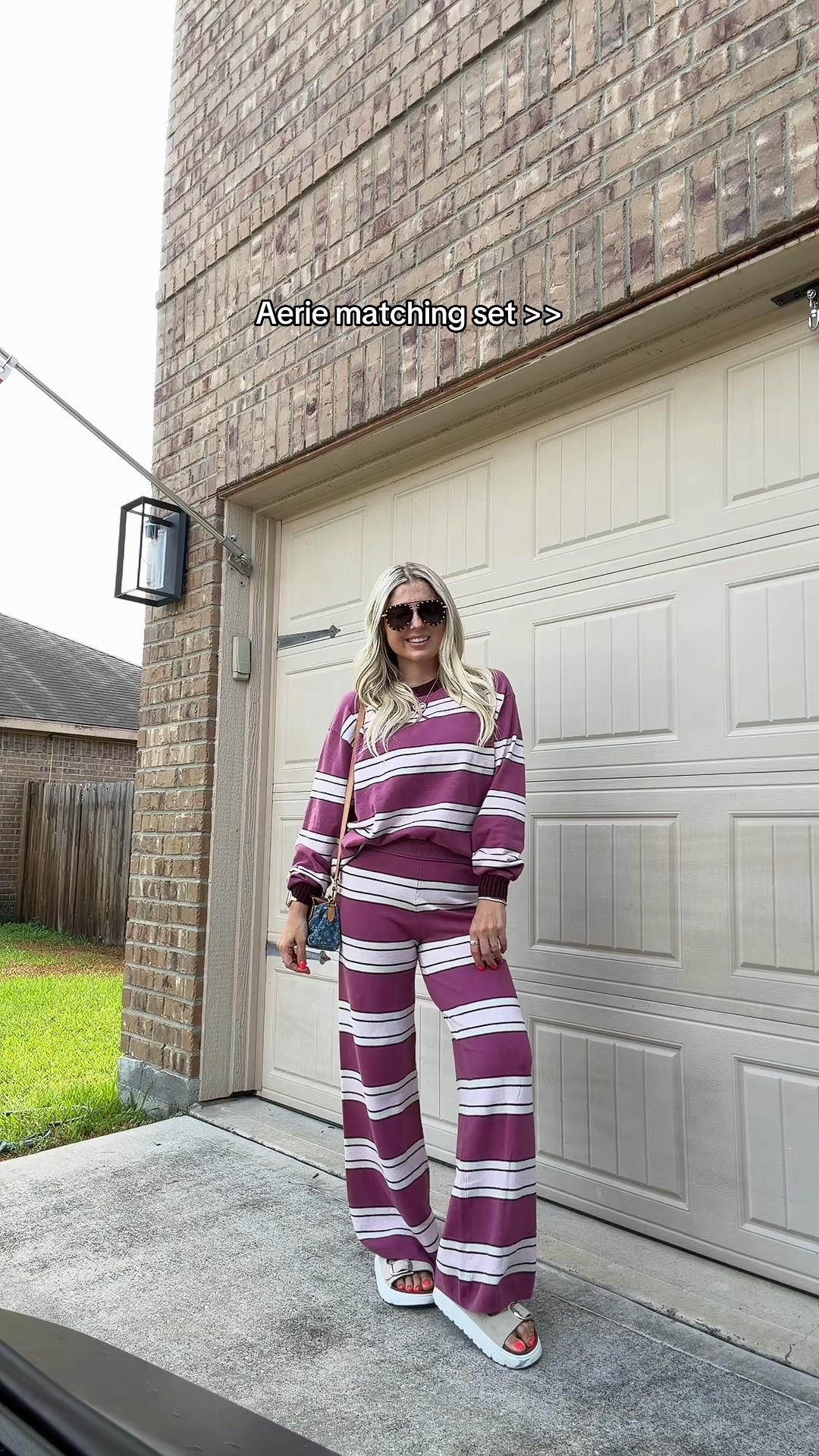 Aerie matching set >
Size xs
Sandals tts
Fall outfit 
@Aerie 
Purse code: ChristinaChapman

#LTKootd #LTKSaleAlert