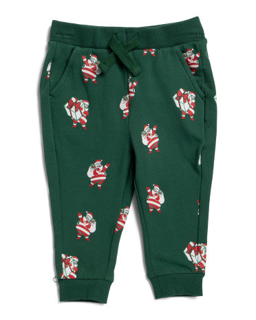 Infants Santa Print Knit Pants | TJ Maxx