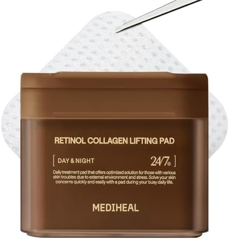MEDIHEAL Toner Pads - Retinol Collagen Lifting Pad (100 counts) for Skin Rejuvenation & Firming -... | Amazon (US)