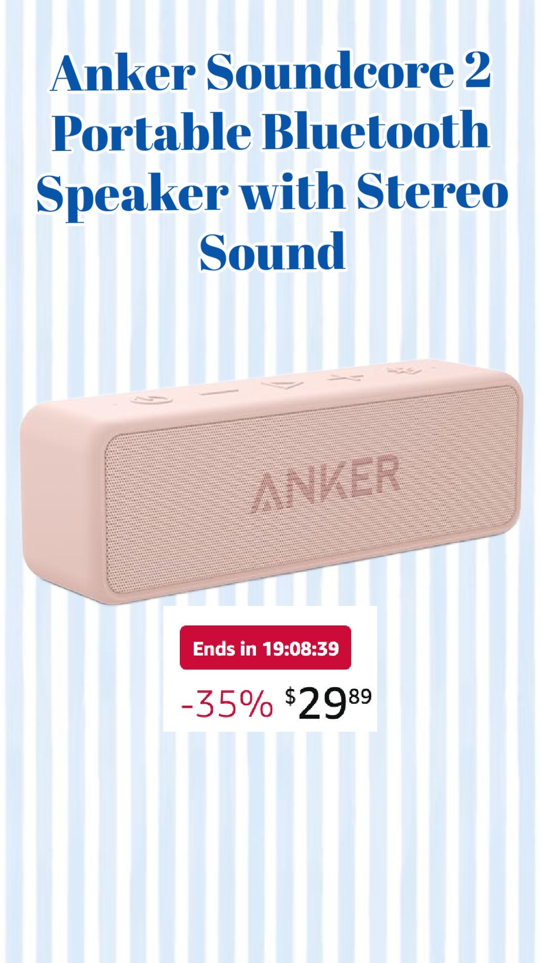 We have this speaker in our bathroom!

Amazon Prime Day Deals
Prime Day Finds
Prime Day Favorites
Prime Day Must Haves
Best Prime Day Deals
Prime Day Home Deals
Prime Day Fashion Finds
Prime Day Beauty Deals
Prime Day Kitchen Finds
Prime Day Organization Finds
Prime Day Travel Essentials
Prime Day Tech Deals
Prime Day Under $25
Prime Day Under $50
Prime Day Under $100
Amazon Best Sellers
Amazon Favorites
Amazon Must Haves
Amazon Home Finds
Amazon Fashion Finds
Amazon Beauty Favorites
Amazon Kitchen Essentials
Amazon Organization Products
Amazon Travel Must Haves
Amazon Daily Deals
Amazon Hidden Gems
Amazon Viral Finds
Amazon TikTok Made Me Buy It
Amazon Customer Favorites
Amazon Top Rated Finds
Amazon Summer Essentials
Back to School Finds
Teacher Favorites
College Essentials
Dorm Room Finds
Cleaning Favorites
Laundry Room Essentials
Pantry Organization
Closet Organization
Home Refresh Finds
Everyday Essentials
Classic Style Finds
Preppy Amazon Finds
Affordable Luxury Finds
Coastal Home Finds
Neutral Home Decor
Kitchen Gadgets
Coffee Bar Essentials
Hosting Essentials
Travel Favorites
Road Trip Essentials
Workout Essentials
Beauty Must Haves
Skincare Favorites
Hair Tool Deals
White Sneaker Finds
Fall Transition Pieces
Wardrobe Staples
Capsule Wardrobe Essentials
Best Amazon Deals Today
Lightning Deals
Limited Time Deals
Worth the Hype Amazon Finds

#LTKSaleAlert #LTKHome #LTKSeasonal