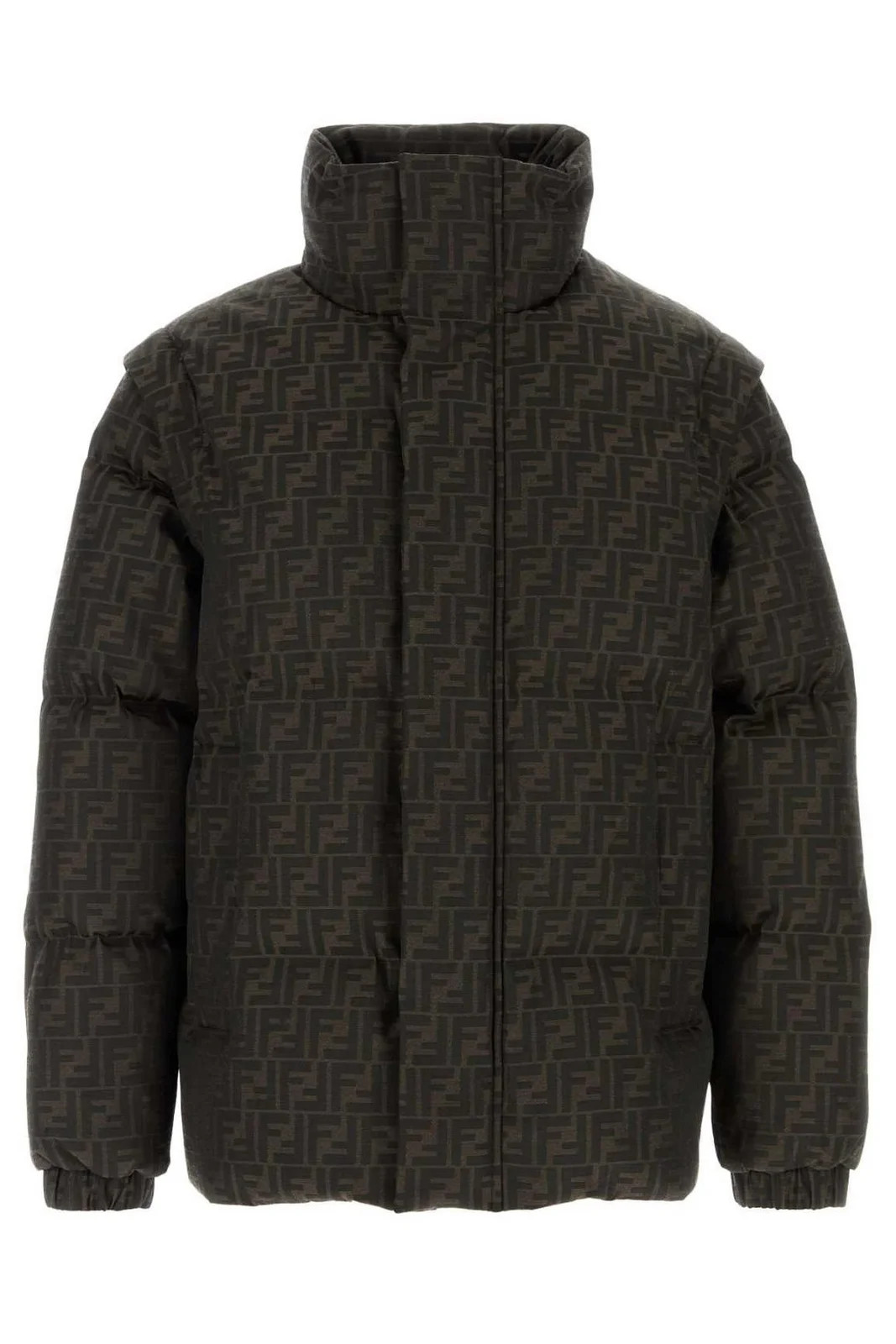 Fendi Logo Detailed Funnel Neck Jacket | Cettire Global