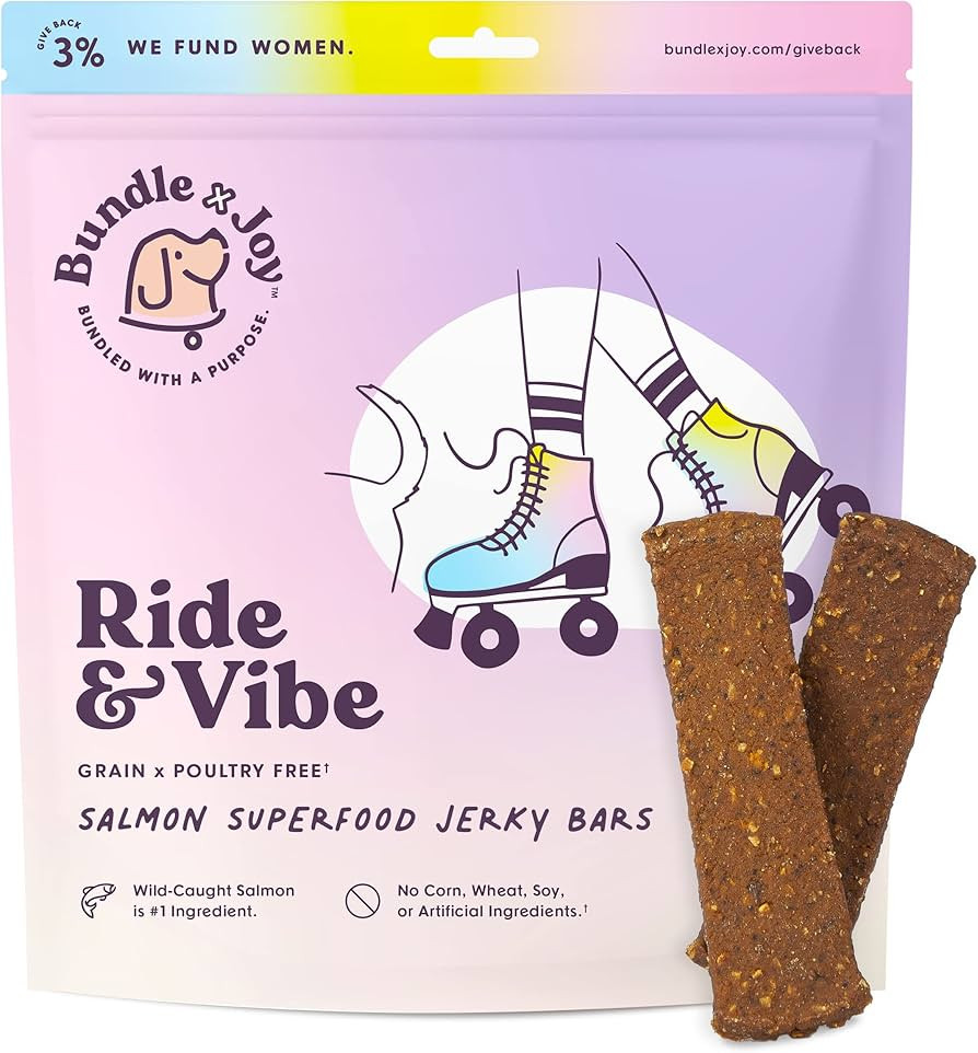 Ride & Vibe Dog Treats, Wild Caught Salmon Jerky, Snack Bars, Puppy Training Treats, Natural Supe... | Amazon (US)