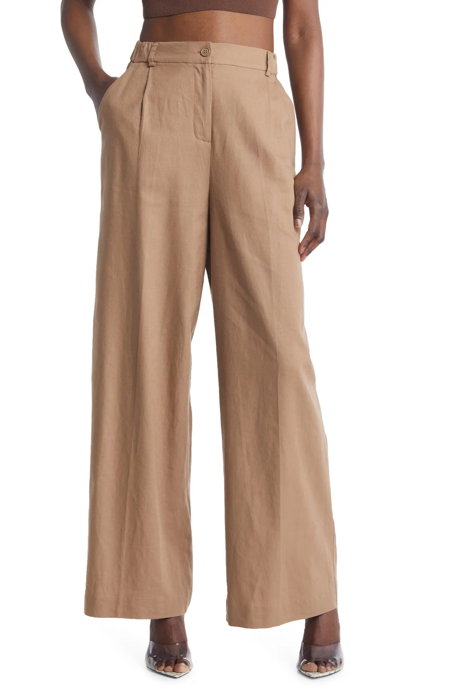 Linen Blend Trousers | Nordstrom