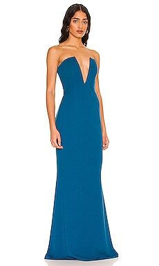 Katie May Crush Gown in Dark Teal from Revolve.com | Revolve Clothing (Global)